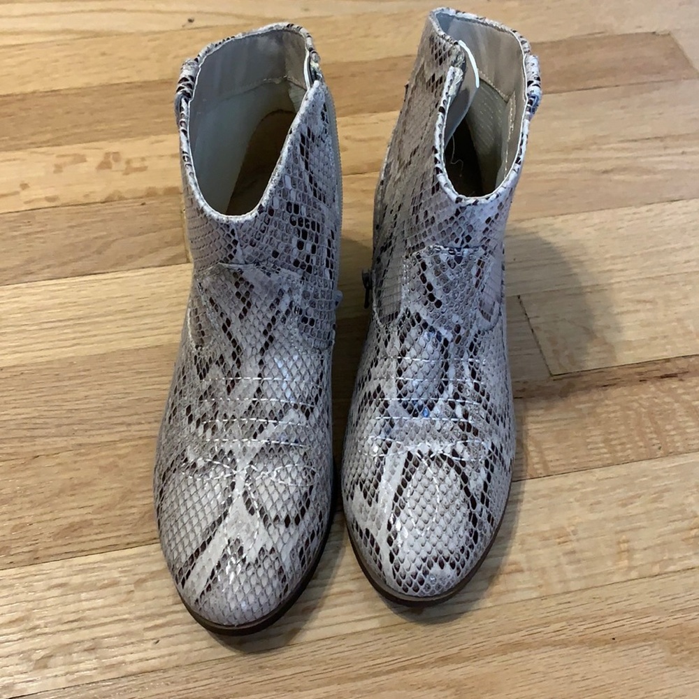 Snake Skin Cowboy Booties Size 6